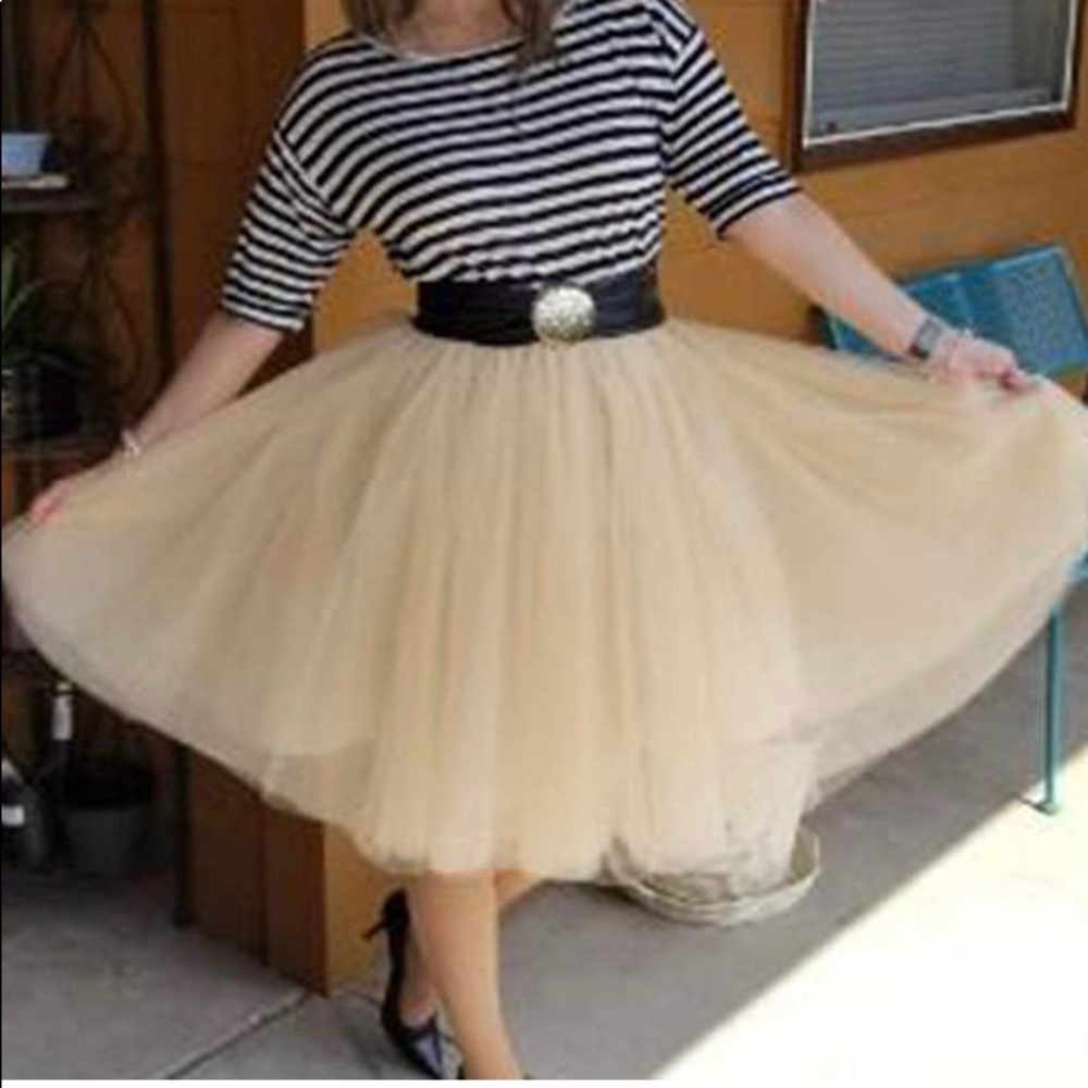 Women's A Line Short Knee Length Tutu Tulle Skirt